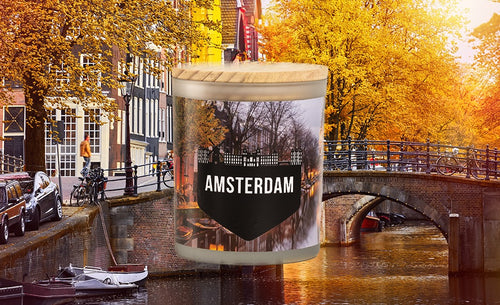 Amsterdam Inspired Scented Soy Candle 11 ounces - Great Gift For the Travelers in Your Life