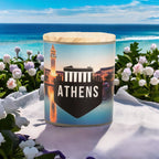 Athens Inspired Scented Soy Candle, 11 ounces - Great Gift For Travelers