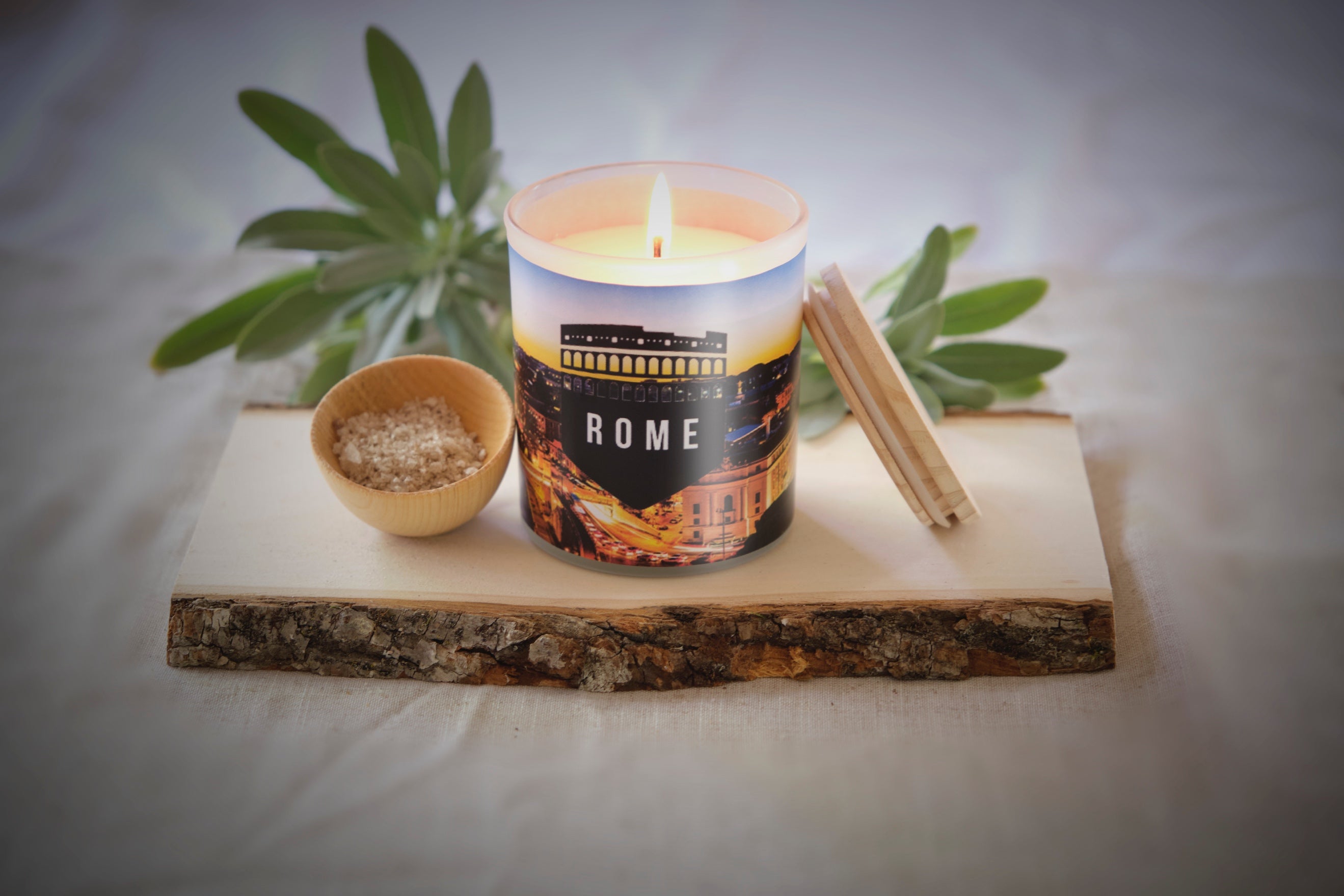 Rome Inspired Scented Soy Candle , 11 ounces - Great Gift For Travelers